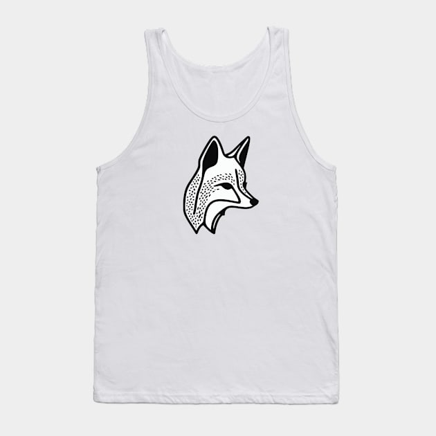 Handpoke style fox Tank Top by stkUA